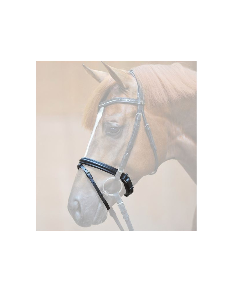 Kavalkade aansnoerneusriem m zachte padding, Zwart