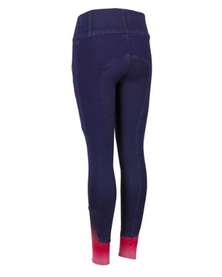 HH Rijbroek Equitights LouLou Denim Full Grip, Dress-Blues
