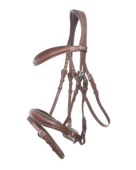 Kavalkade hoofdstel Proline Astrid, Zweedse aansnoerneusriem, Bruin