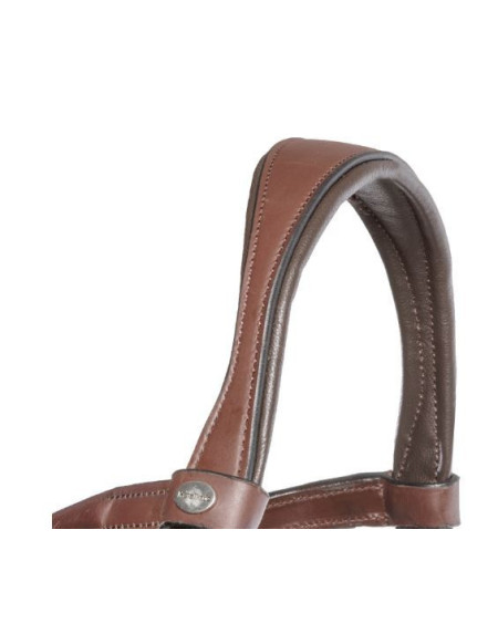 Kavalkade hoofdstel Proline Astrid, Zweedse aansnoerneusriem, Bruin