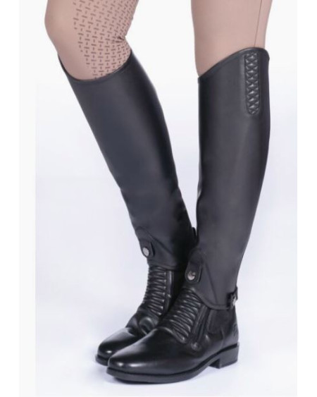 HKM leren beenkappen Killarney, Zwart