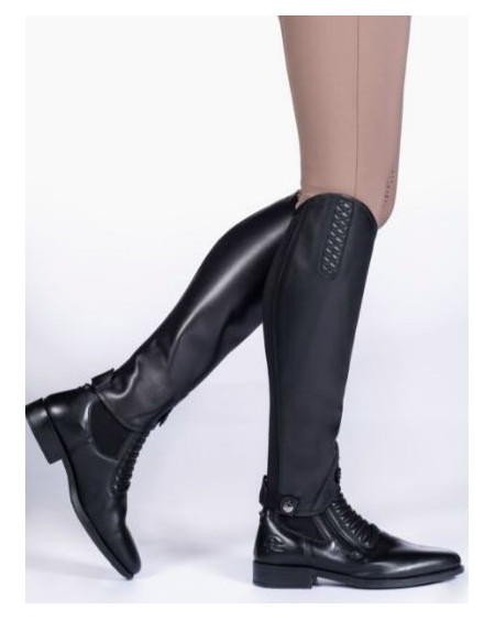 HKM leren beenkappen Killarney, Zwart