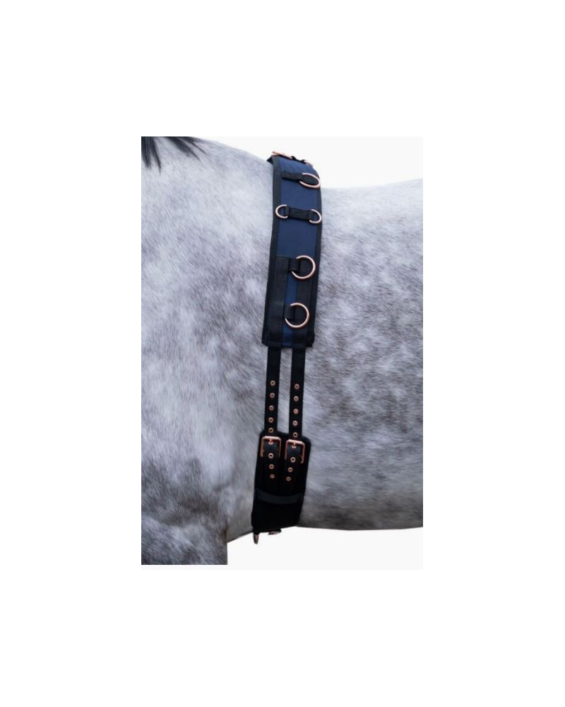 HKM longeersingel Rosegold Glamour Style, Donkerblauw/Zwart