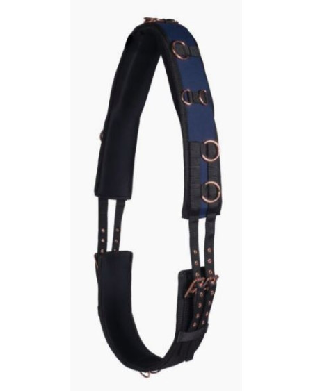 HKM longeersingel Rosegold Glamour Style, Donkerblauw/Zwart