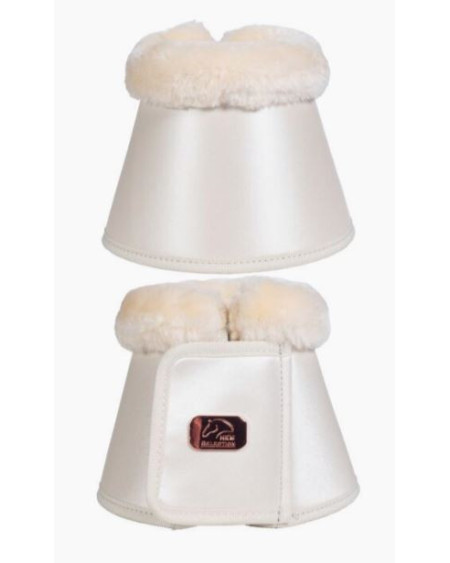 HKM springschoenen Edinburgh met bontrand, Vanille