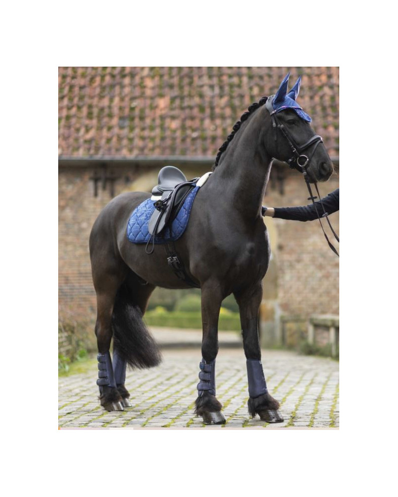 HKM voor- en achterbeen beschermers Port Royal m teddy voering, Metallic Blauw