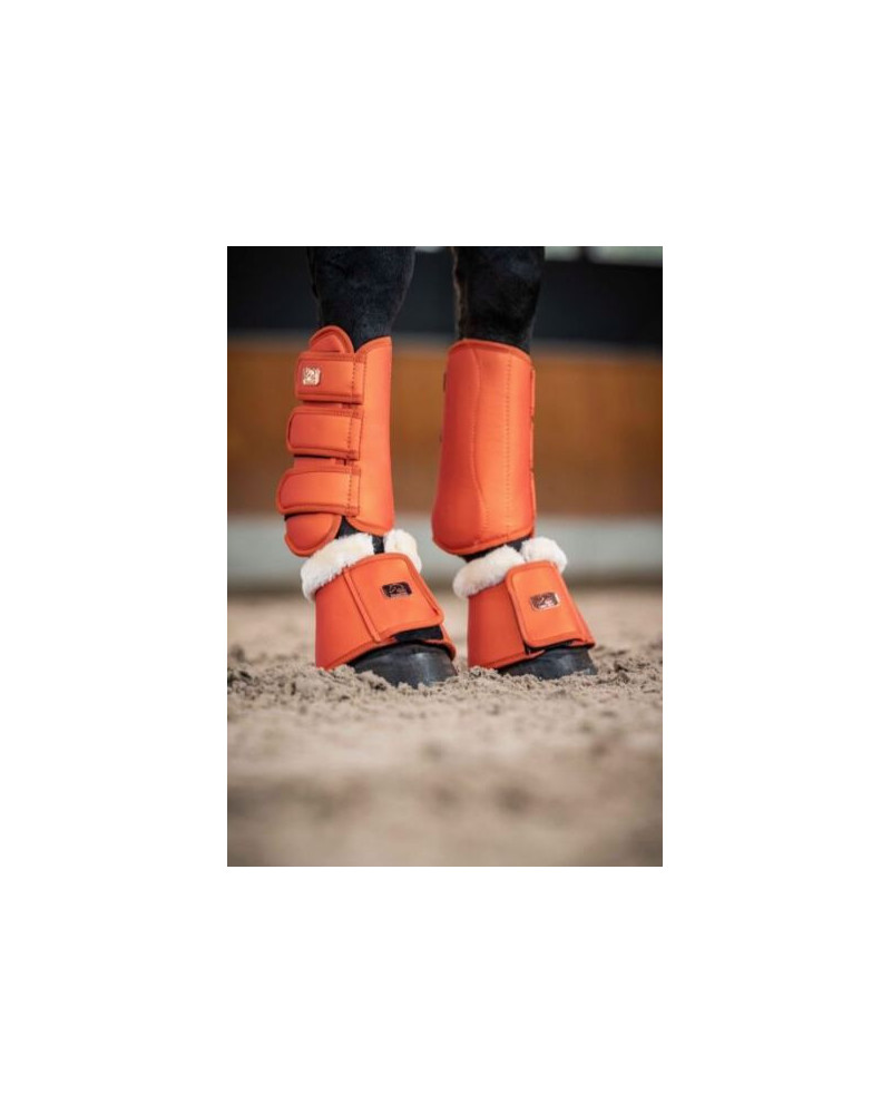 HKM dressuur beenbeschermers Edinburgh, voor voor- en achterbenen, Brandy