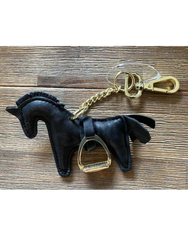 HKM sleutelhanger Amadeus met stijgbeugel, Zwart of Paars