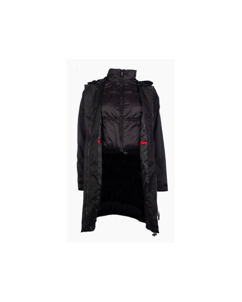 HKM Waterdichte 2-in-1 Parka Alpine m bodywarmer, Zwart