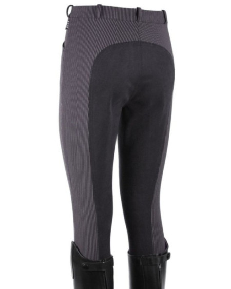ELT krijtstreep rijbroek, KUNSTL.ZIT, Dgrijs/Rookgrijs