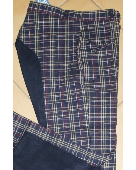 ELT Lifestyle rijbroek, kunstl. zit, navy/lightolive