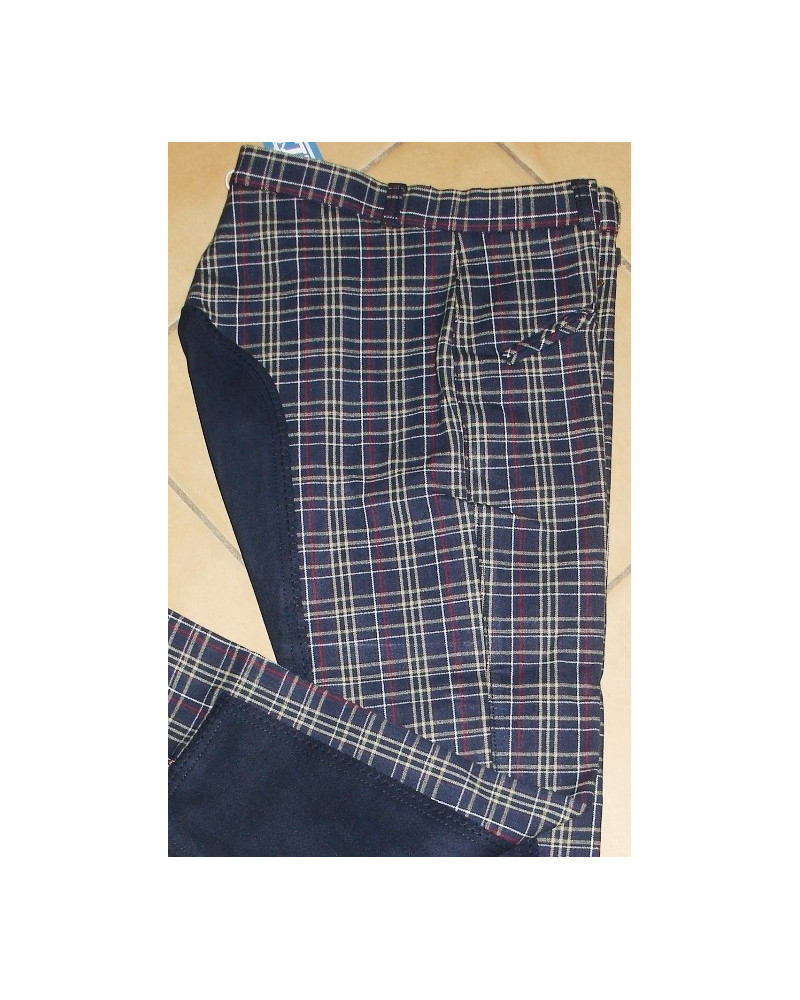 ELT Lifestyle rijbroek, kunstl. zit, navy/lightolive