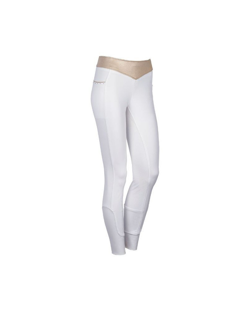 Harry's Horse Rijbroek Equitights EQS Champagne Full Grip, Wit