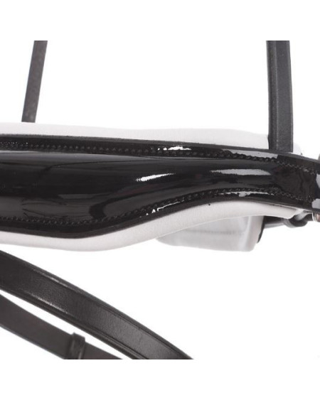 Kavalkade Hoofdstel Charlotte, Zwart/Wit Lak