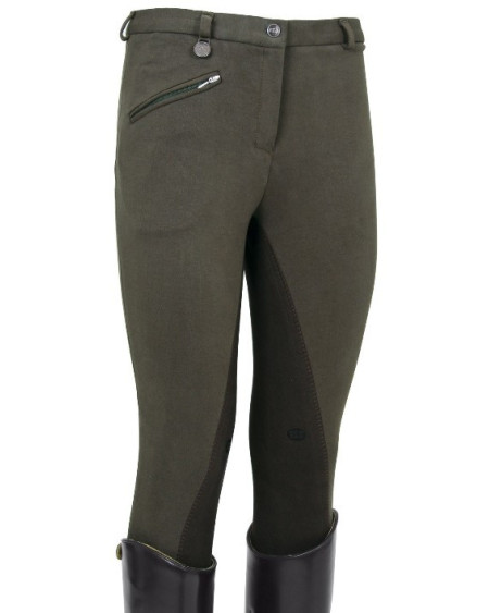 ELT rijbroek FUN, kunstl. zit, zwart