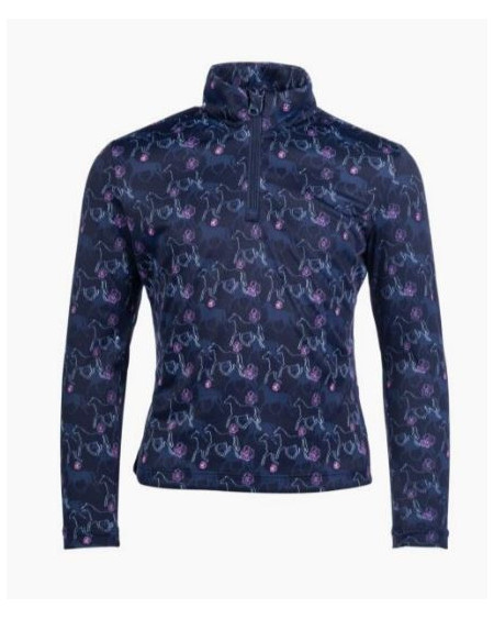 HKM functioneel kindershirt Bria, lange mouw, Donkerblauw