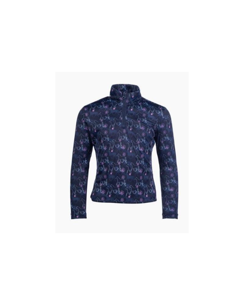 HKM functioneel kindershirt Bria, lange mouw, Donkerblauw