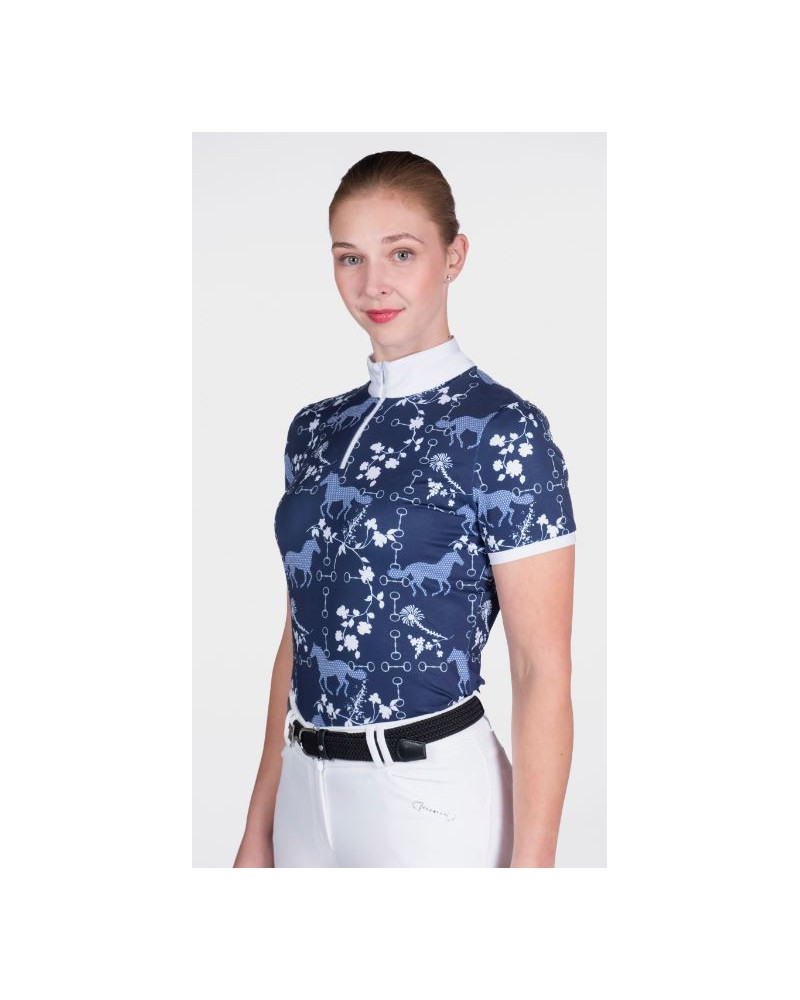 HKM wedstrijdshirt Bloomsbury, Donkerblauw/Wit