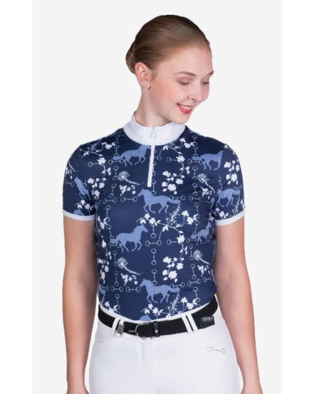 HKM wedstrijdshirt Bloomsbury, Donkerblauw/Wit