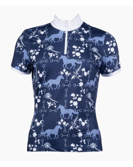 HKM wedstrijdshirt Bloomsbury, Donkerblauw/Wit