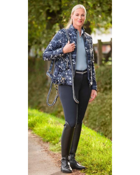 HKM Quilted Jack Bloomsbury, Donkerblauw/Wit