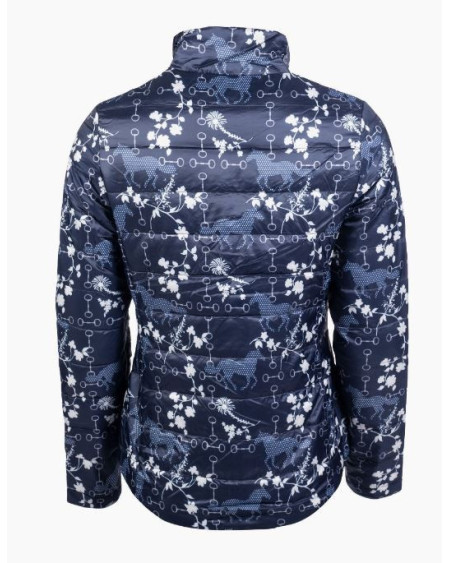 HKM Quilted Jack Bloomsbury, Donkerblauw/Wit