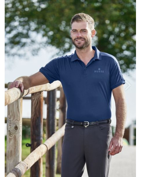 Busse heren poloshirt Harper Tech, Navy