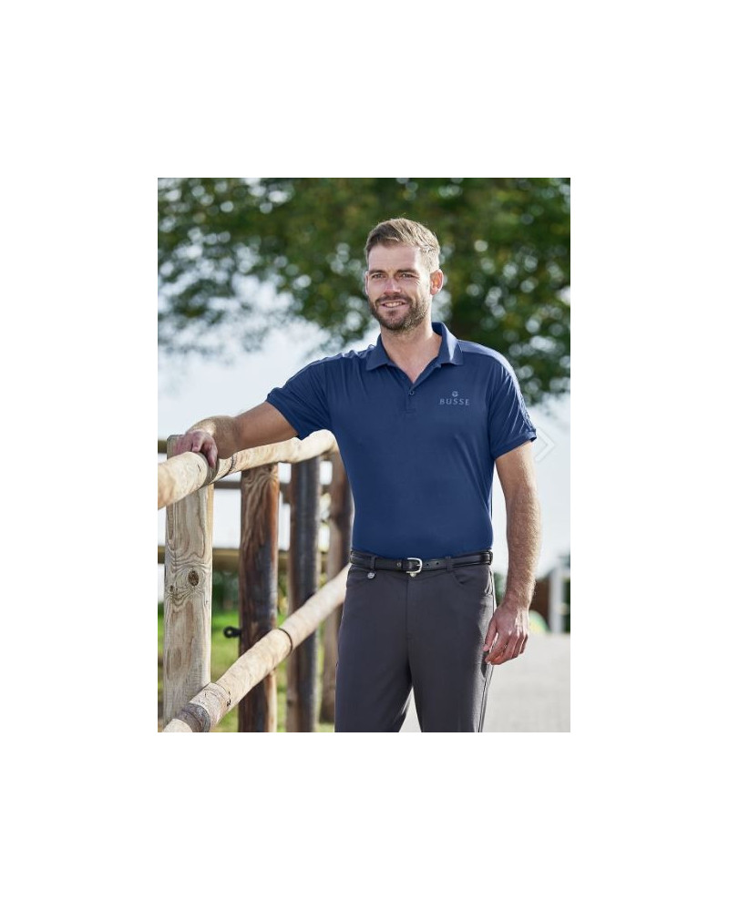 Busse heren poloshirt Harper Tech, Navy