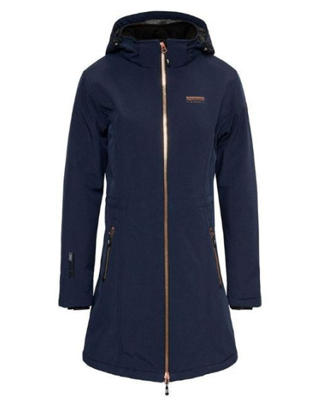 Nordberg Birgit Lange Padded Softshell Jas, Dark Navy Melange