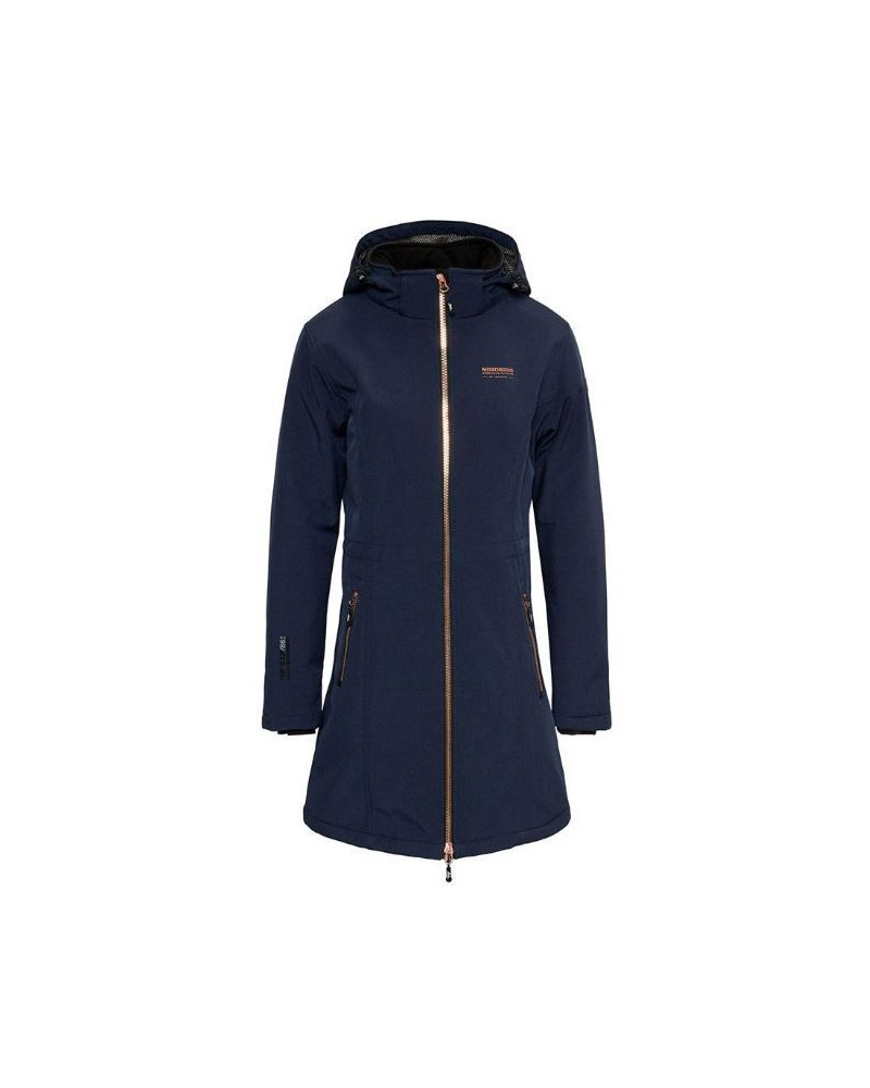 Nordberg Birgit Lange Padded Softshell Jas, Dark Navy Melange