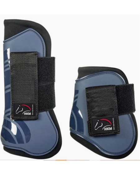 HKM Set Peesbeschermers/Strijklappen Genua, Donkerblauw/Zwart