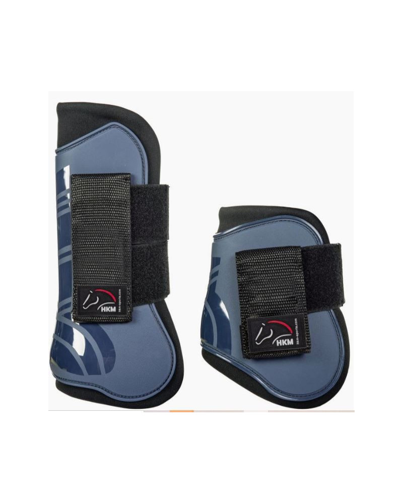 HKM Set Peesbeschermers/Strijklappen Genua, Donkerblauw/Zwart