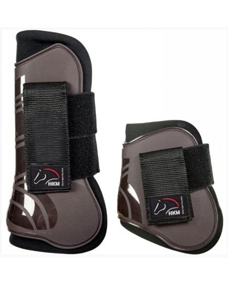 HKM Set Peesbeschermers/Strijklappen Genua, Donkerbruin/Zwart