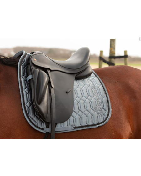 Harry's Horse Zadeldek Velvet Denici Cavalli Indigo, Staalblauw