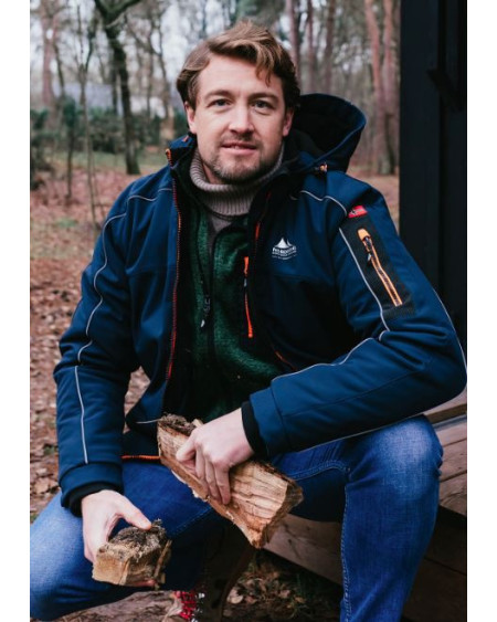 Nordberg Gevoerde softshell winterjas Ole, Navy