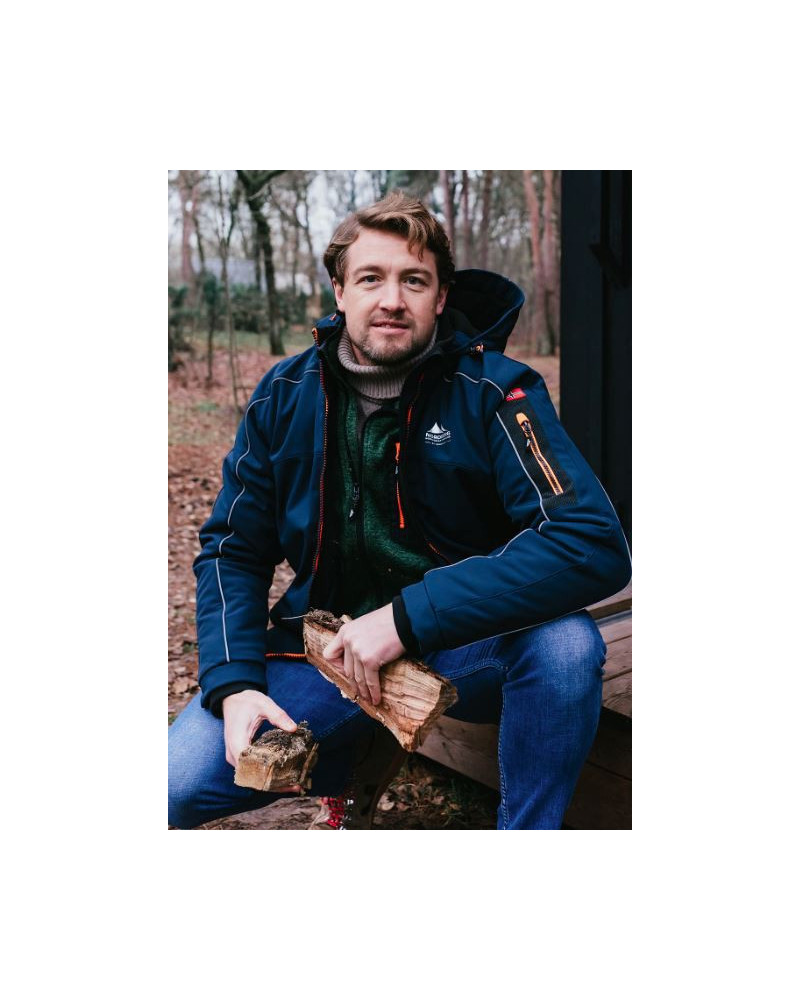 Nordberg Gevoerde softshell winterjas Ole, Navy