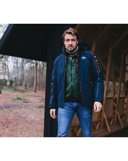 Nordberg Gevoerde softshell winterjas Ole, Navy