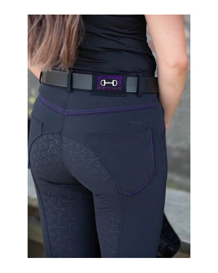 Harry's Horse rijbroek Amethyst Full Grip, Zwart/Paars