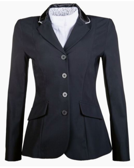 HKM Wedstrijdblazer Hunter Professional, 2 versch. kragen, Zwart