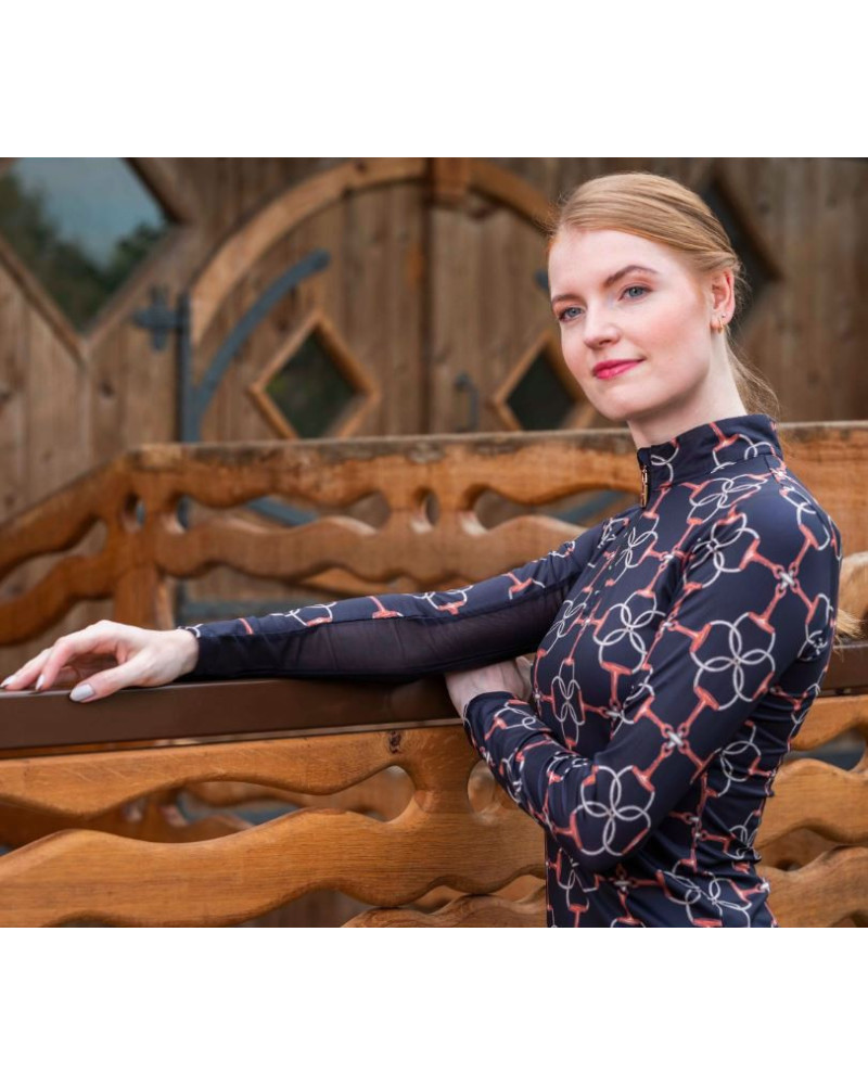 HKM functioneel shirt Edinburgh, lange mouw, Zwart