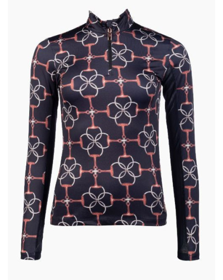 HKM functioneel shirt Edinburgh, lange mouw, Zwart