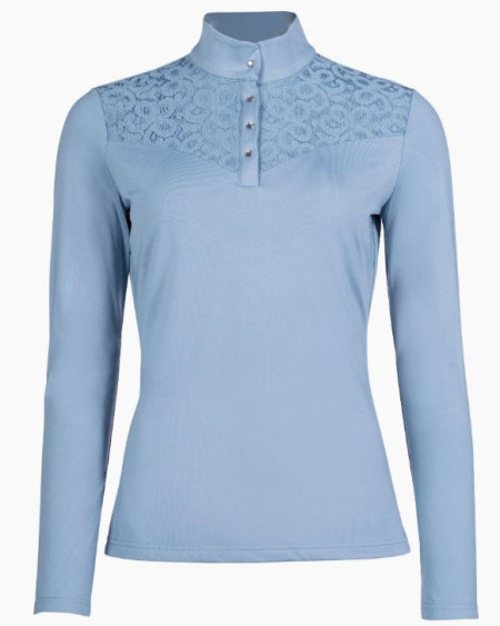 HKM Thermo Wedstrijdshirt Berry Lace, Grijsblauw