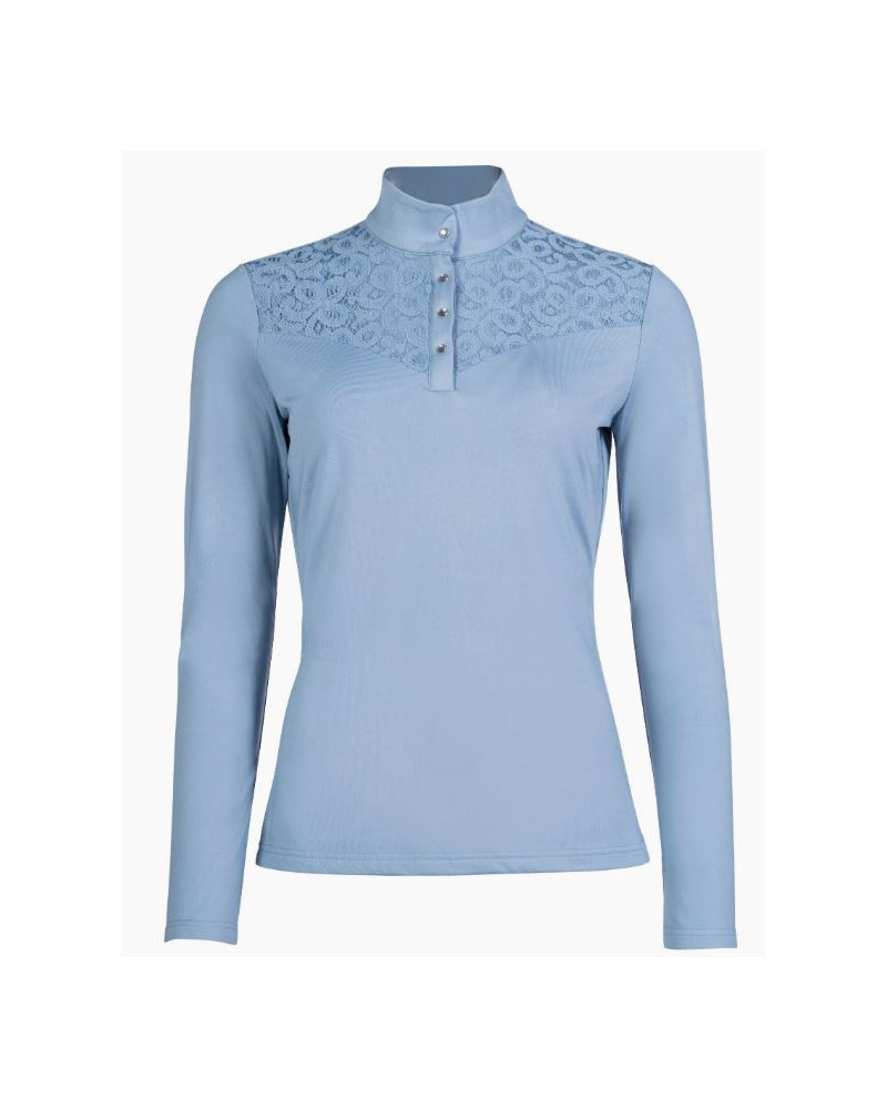 HKM Thermo Wedstrijdshirt Berry Lace, Grijsblauw