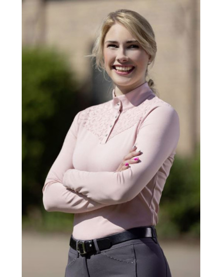 HKM Thermo Wedstrijdshirt Berry Lace, Oudroze
