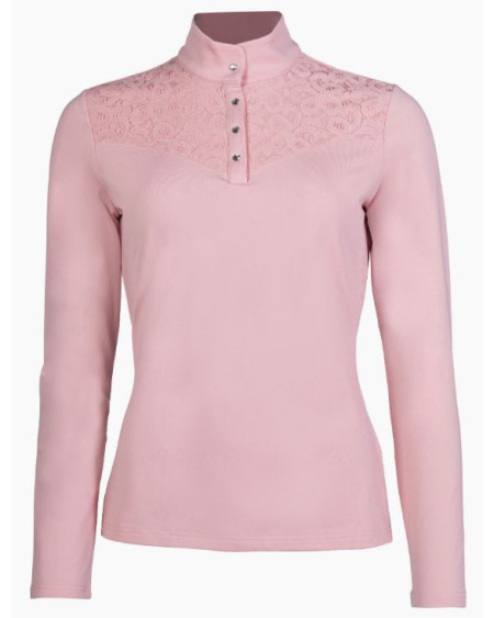 HKM Thermo Wedstrijdshirt Berry Lace, Oudroze