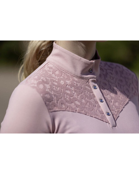 HKM Thermo Wedstrijdshirt Berry Lace, Oudroze