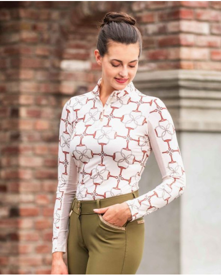 HKM functioneel shirt Edinburgh, lange mouw, Vanille