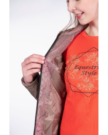 HKM gewatteerde jas Savona Style, Taupe