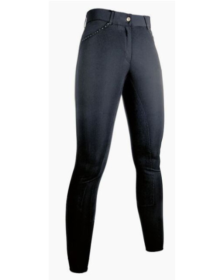 HKM Rijbroek -Rosegold Glamour- Style, Alos zitvlak, Zwart