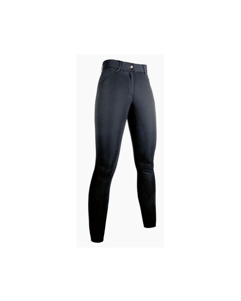 HKM Rijbroek -Rosegold Glamour- Style, Alos zitvlak, Zwart